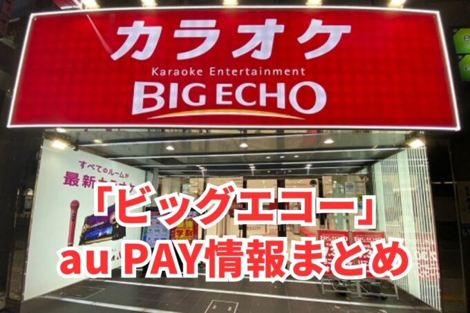 ビッグエコーでau PAYは使える？お得な活用術